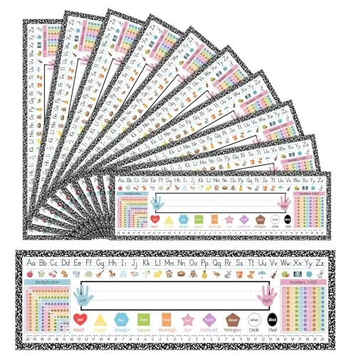 40 Piece Composition Notebook Desk Name Plates