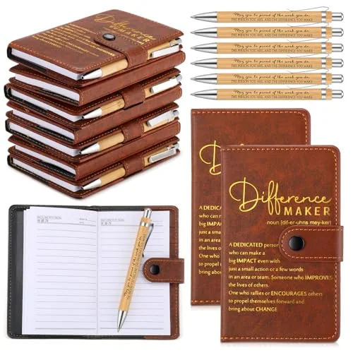 10 Piece Difference Maker Employee Appreciation Inspirational A5, Brown