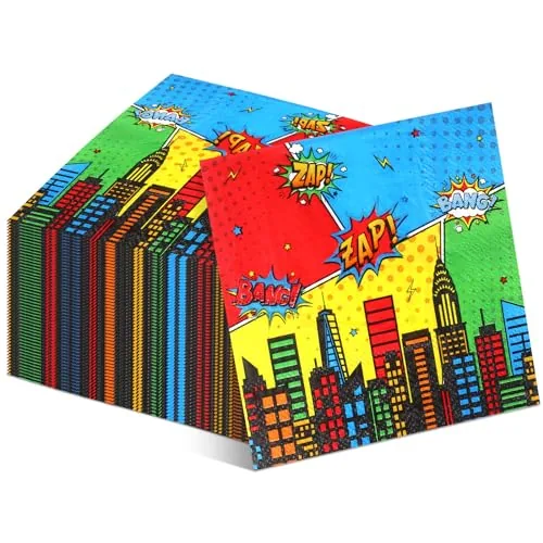 100 Hero Theme Party Napkins Hero Party Supplies Hero