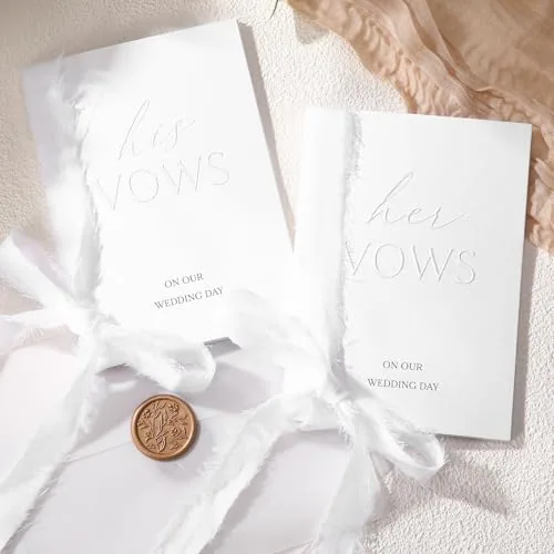 Embossed Wedding Vow Books