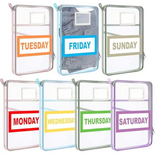 7 Piece Packing Cubes, Multicolour