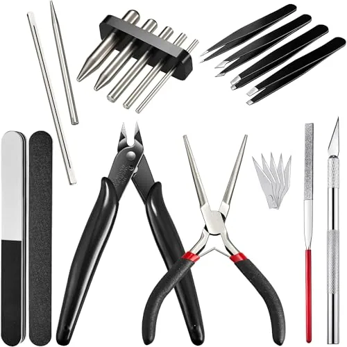 17 Piece Metal Model Tool Kit Compatible, Multicolour