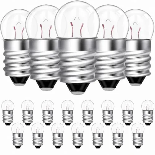 20 Piece Miniature Screw Tiny Light Bulbs Replacement E10