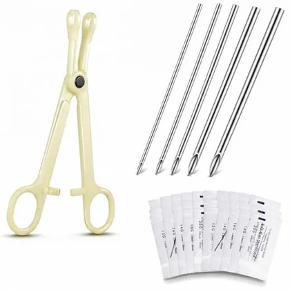 100 Piece Ear Nose Body Piercing Needles Mix Size 12G 14G 16G 18G, beauty tools