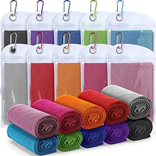 20 Piece s Cooling Towel 35 x 12 Inch, Multicolour