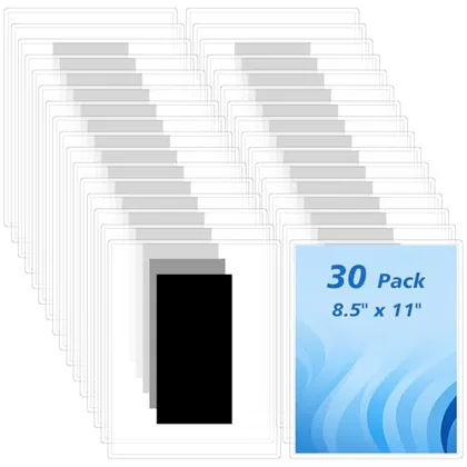 30 Piece 8.5 in×11 in Magnetic Sign Holder Magnetic Document, Clear, retail & display
