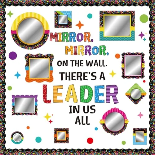 59 Piece Self-Adhesive Motivational Bulletin Board Set Mirror Mirror on The Wall