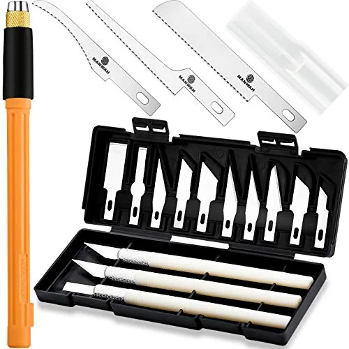 2 Piece Model Craft Hand Hobby Saw Kit Modeling Knife Hacksaw Tool, Silver