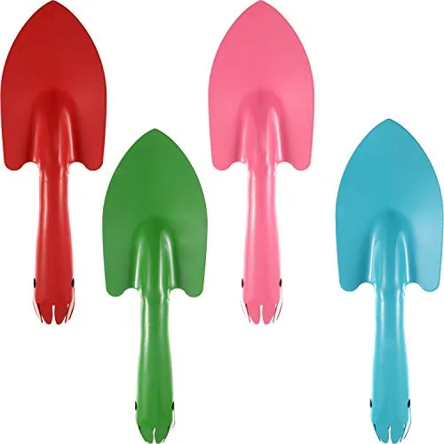4 Piece 8 Inch Mini Garden Hand Shovel Trowel Set Sand Dig, Blue