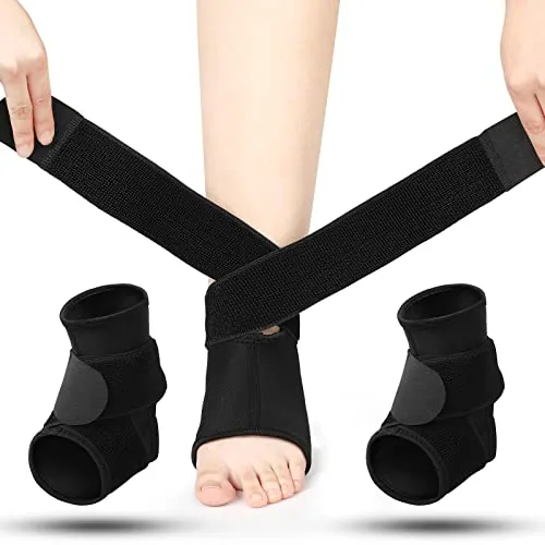 2 Piece Kids Ankle Brace Youth Ankle Support, Black