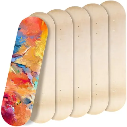 6 Piece Blank Skateboard Decks Bulk, Wood
