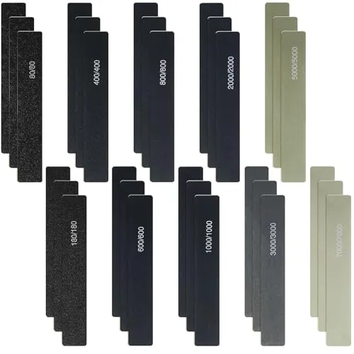 30 Piece Sanding Sticks Sandpaper Sanding Sticks, Grey