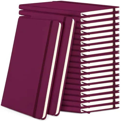 20 Piece A5 Lined Journal Notebooks PU Leather