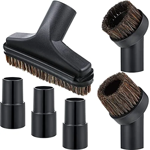 6 Piece Vacuum Brush Attachments 1.25 in Floor Tool Kit, Black