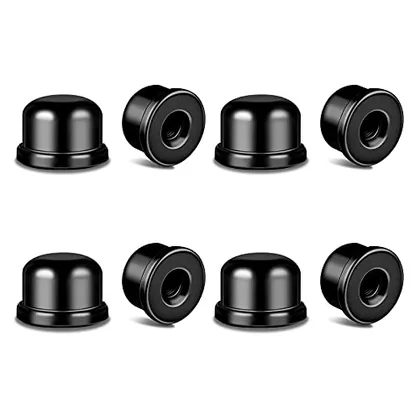 8 Piece 1/2 Inch 1/4-27 Lamp Finials Tapped, Black, hand tools