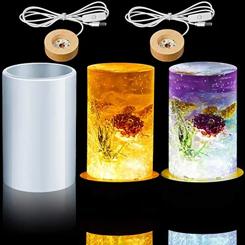 3 Piece Light Resin Silicone Mold Set, Gold