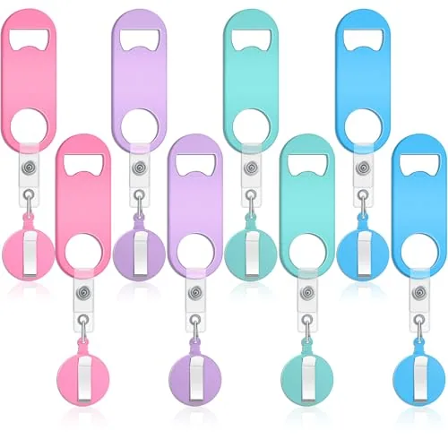 8 Piece Retractable Bottle Opener Bartender, Blue
