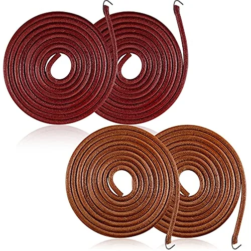 4 Piece Treadle Sewing Machine Leather Belt Replacement 72 x 3/16, Red
