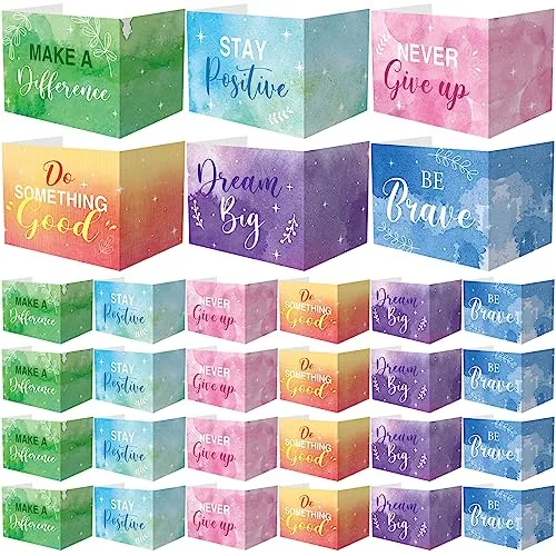24 Piece Inspirational Privacy Folders, Multicolour