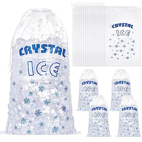 100 Piece 8 lb Plastic Ice Storage Bag