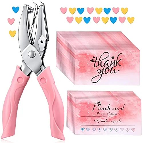100 Piece Punch Card and 100 pieces Reward Punch Card, Silver