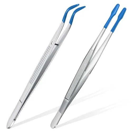 2 Piece Tweezers, Silver