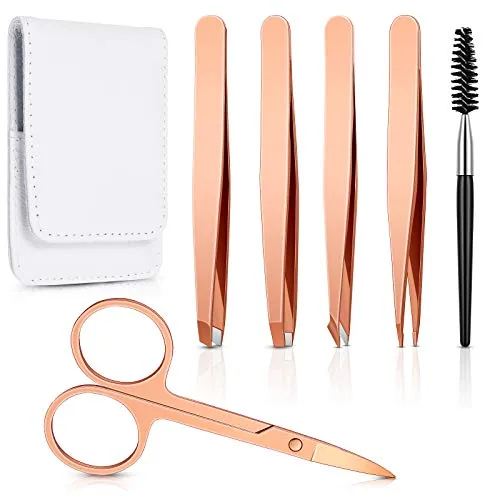 6 Piece Eyebrow Tweezers Set