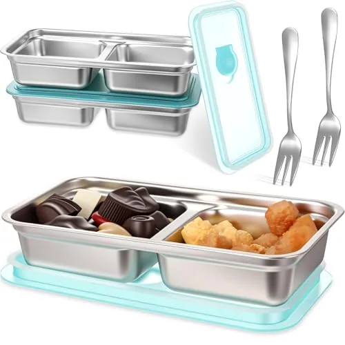 2 Piece Reusable Snack Containers, Blue