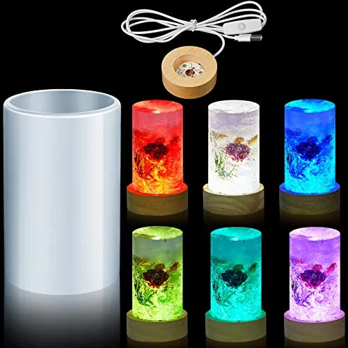 2 Piece Resin Lamp Mold Kit, Gold