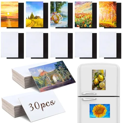 30 Piece Magnetic Canvas Panel, White