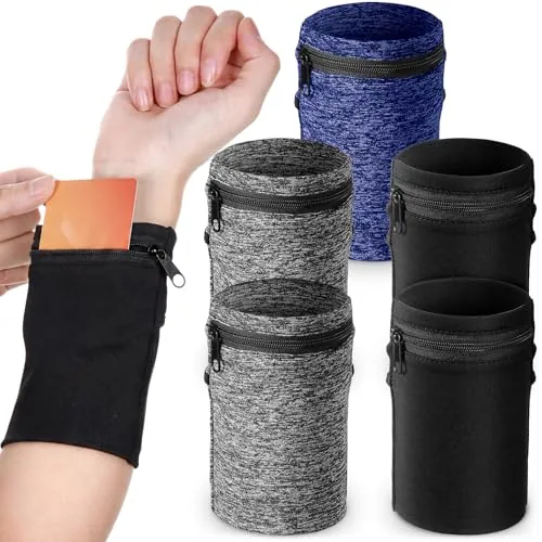 5 Piece Folding Wrist Wallet, Black