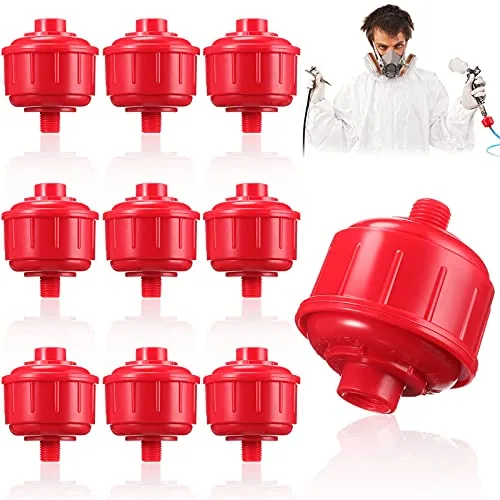 10 Piece Mini Disposable Water and Air Filters Disposable Spray, Red